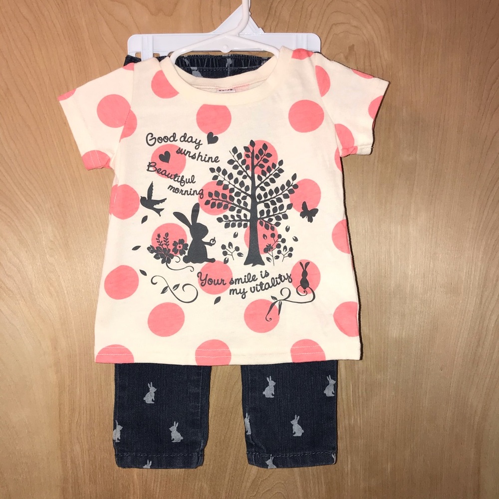Girl’s Easter Outfit w/ Gymboree Bunny Jeans 12 mo